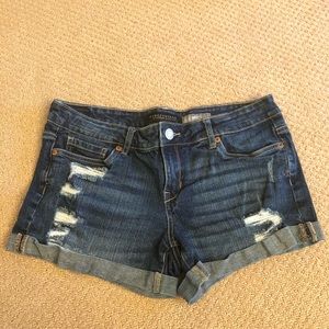 Aeropostale Denim Midi Shorts